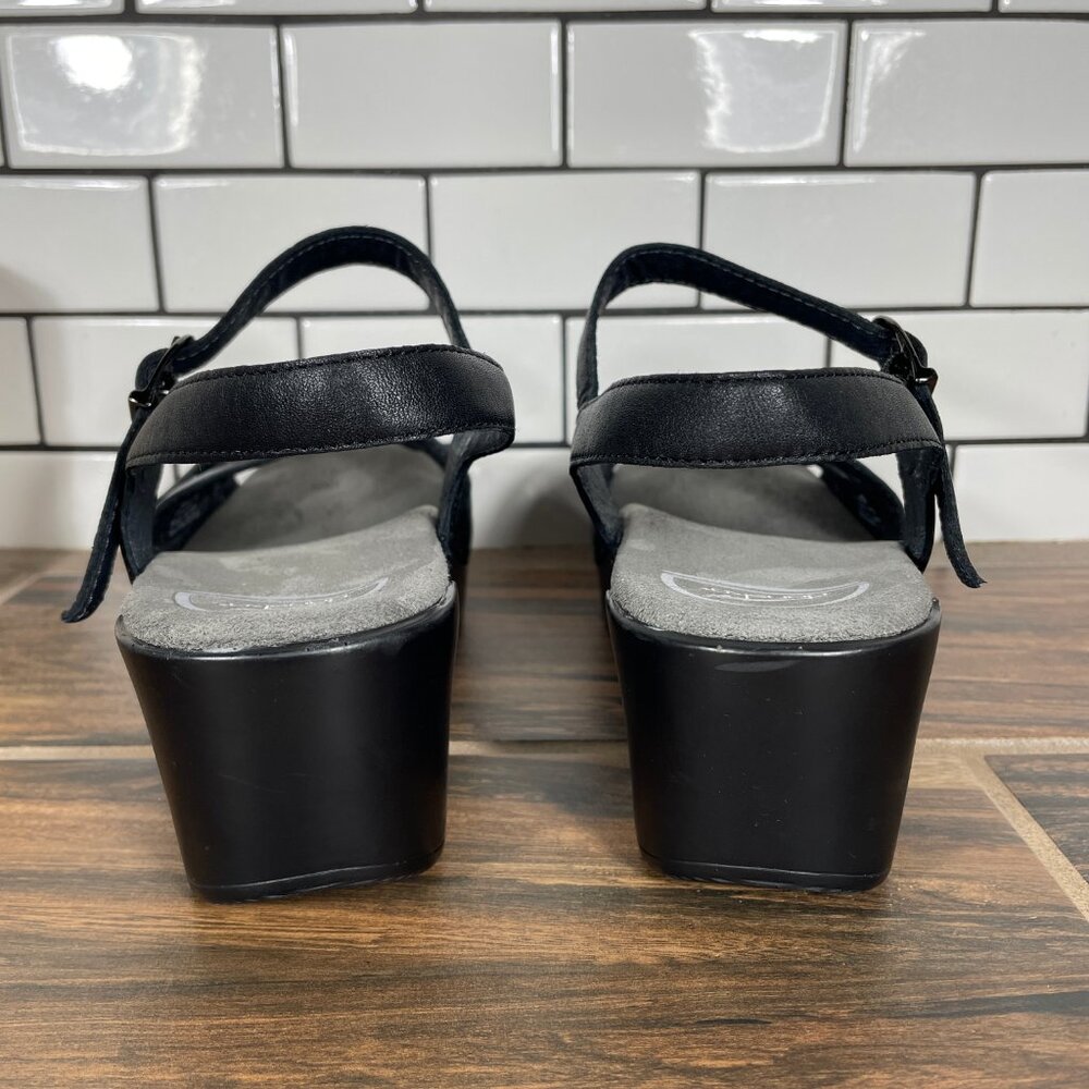 Dansko Sissy Womens Size EU 40 Shoes Black Leather Strappy Comfort Sandal - Picture 4 of 14